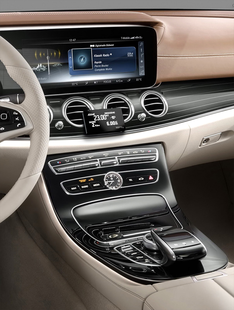 MPT5 taksameter i dashbord – godkjent taxi taksameter